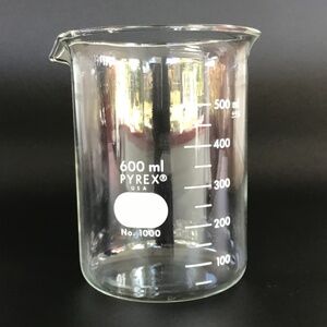 Pyrex Beaker 600mL #1000 Corning Glass Science USA